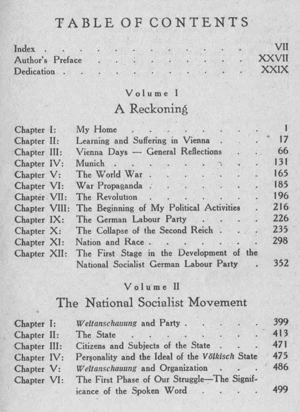 My Struggle (Mein Kampf) by Adolf Hitler - Contents 1
